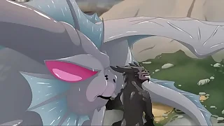 Peque&ntilde;o drag&oacute;n se come chilled through herramienta de su amigo